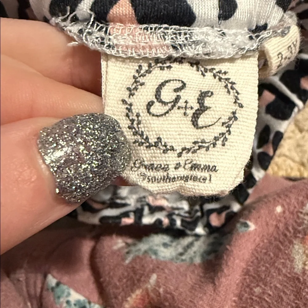 Toddler Grace & Emma Leopard Print Bell Bottom Leggings